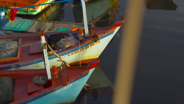 Grandes barcos de pesca — Vídeo de Stock