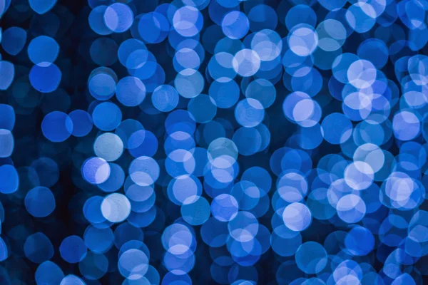 Sfondo luci blu. Sfocato astratto sfondo blu Natale — Foto Stock