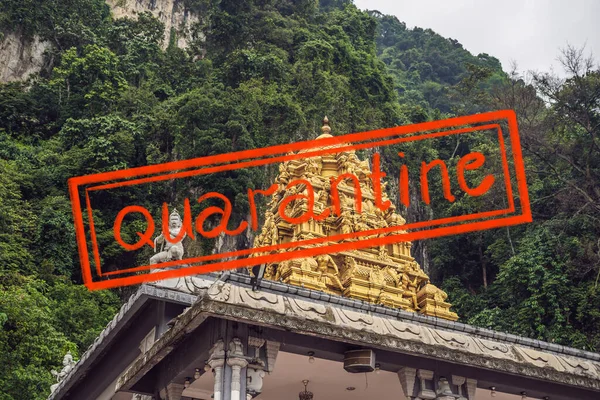 Karantän på grund av coronavirus epidemi covid19 View in the Batu Caves, nära Kuala Lumpur, Malaysia — Stockfoto