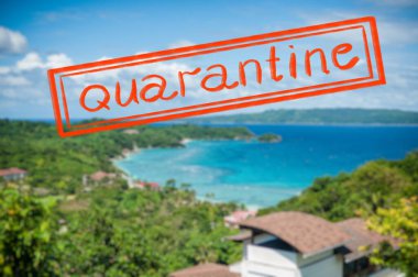 Koronavirüs salgını nedeniyle karantina 19 numaralı Boracay Adası manzarası