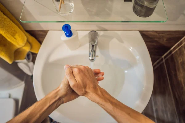 How to wash your hands during the coronovirus Covid 19 — Stock Photo, Image