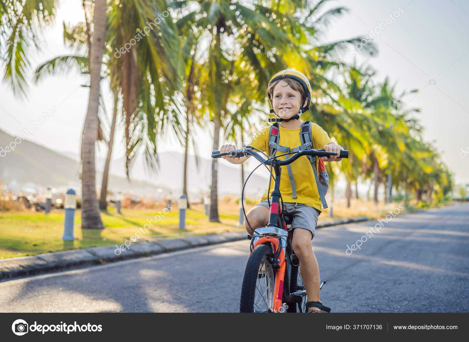 biking with backpack