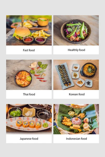 Interfejs strony internetowej do zamawiania różnych potraw online — Zdjęcie stockowe