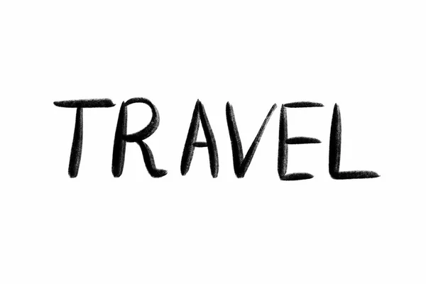 Travel Hand written text - lettering isolated on white. Coronovirus COVID 19 concept — Stock Photo, Image