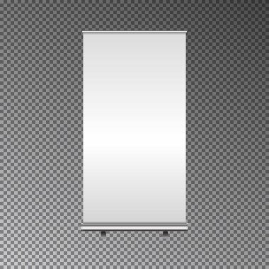 Banner Stand boş topla. Beyaz ve boş fuar. 3