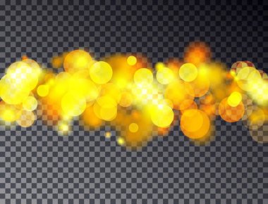Vector abstract bokeh background. Transparent fe clipart