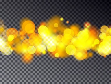 Vector abstract bokeh background. Transparent festive defocused  clipart