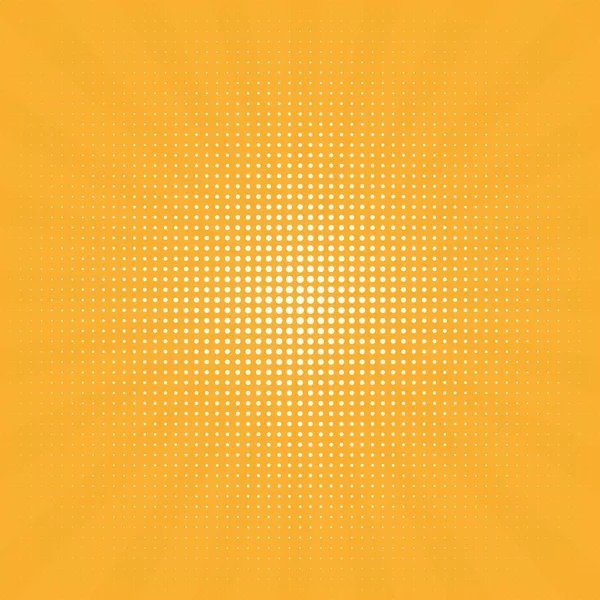 Retro-Hintergrund. zentrisches gelbes Vektormuster, Sonnenpunkte. Schienbein — Stockvektor