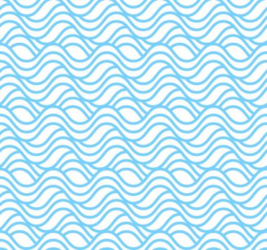 Kesintisiz su dalga kalıpları. Basit sorunsuz güzellik yaz saati arka plan. Vektör çizim.