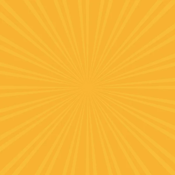 Retro Sunburst bakgrund. Centrerad gul vektor mönster, platt solstrålarna vektorillustration. — Stock vektor