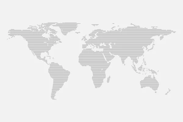 Grijs-wereld-kaart — Stockvector