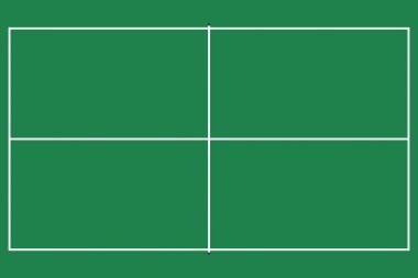 Düz pim pong tablo. Satır depo ile Ping pong alanının Üstten Görünüm