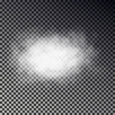 Gerçekçi cloud etkisi. Şeffaf vektör.