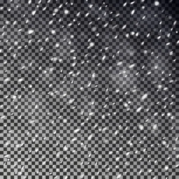 Realista efecto copo de nieve aislado sobre fondo transparente . — Archivo Imágenes Vectoriales