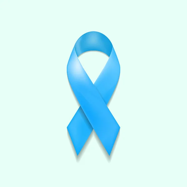 November Awareness cinta azul. Símbolo de cáncer de próstata. Realisti — Vector de stock
