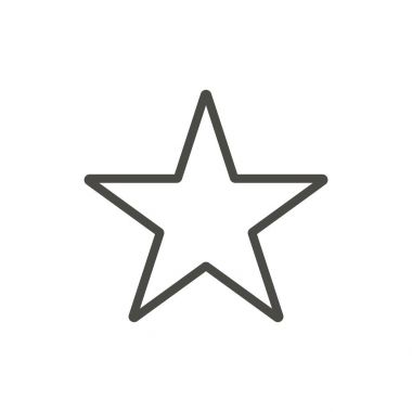 Yıldız simgesi. Anahat vektör.