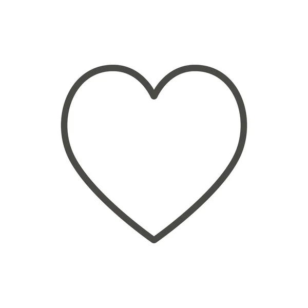 Szív ikon, vector vonal. Szerelem szimbólumát. — Stock Vector