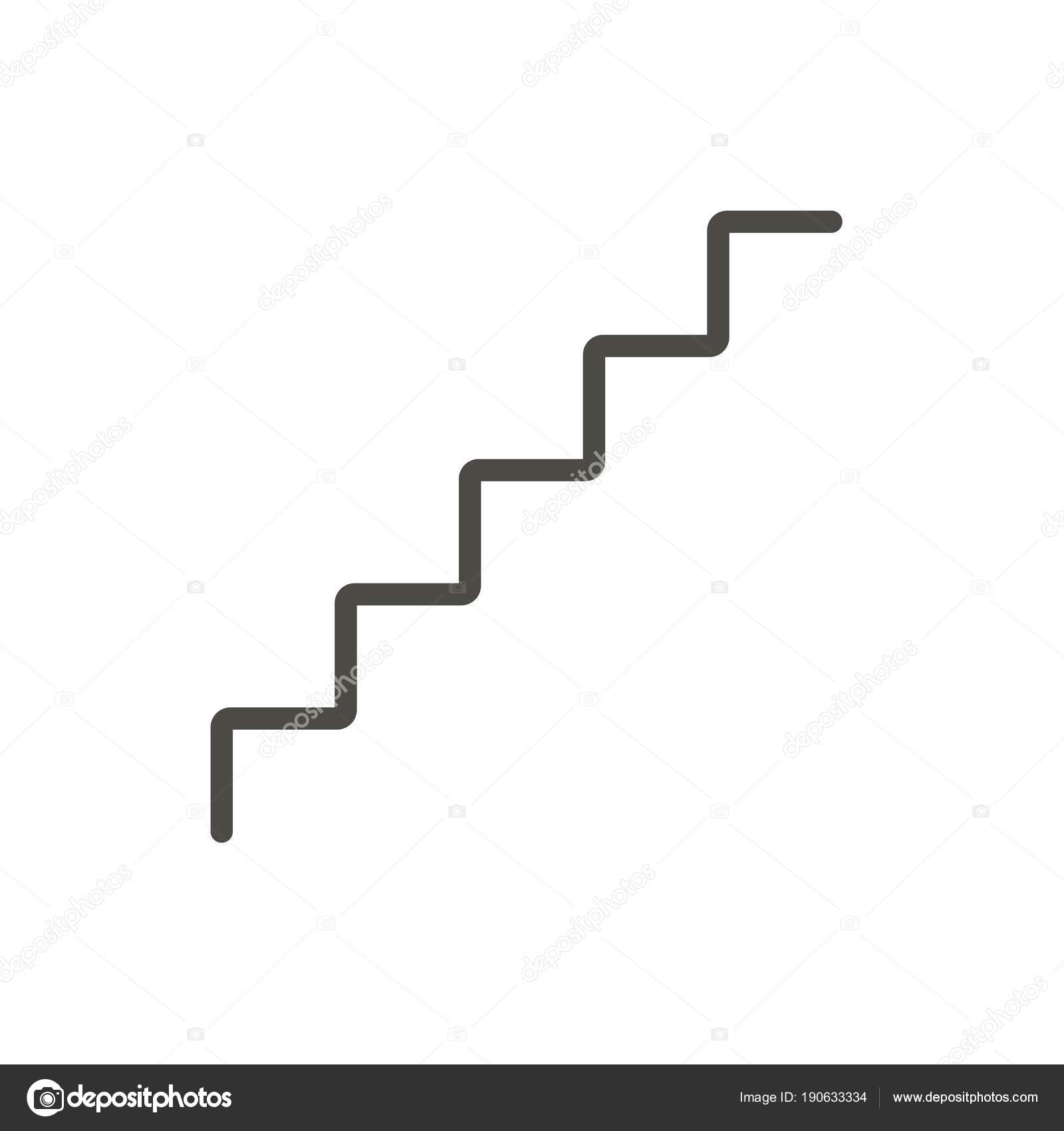 Download Stairs icon vector. Line upstairs symbol. — Stock Photo ...