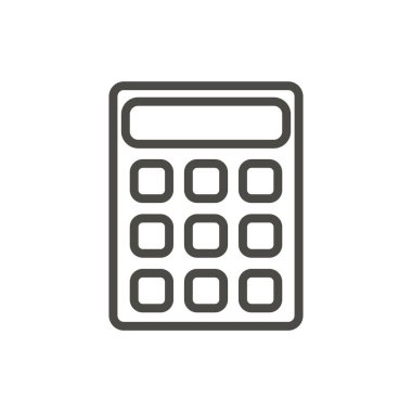 Hesap makinesi simge vektör. Satır Matematik sembolü.
