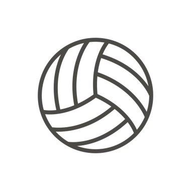Voleybol topu simge vektör. Satır beach oyun simgesi.