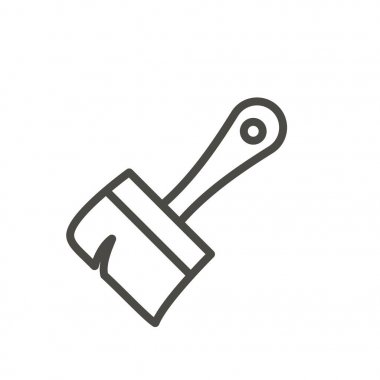 boya fırça simge vektör. Satır boya fırçası sembolü.