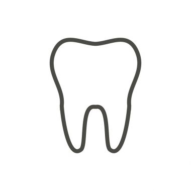 Toothe simge vektör. Çizgi toothe sembolü.