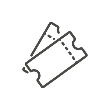 Bilet simgesi vektörü. Satır çekiliş bileti sembolü.