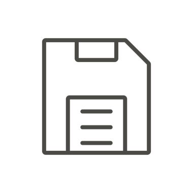 Simge vektör kaydedin. Linefloppy disk simgesi.