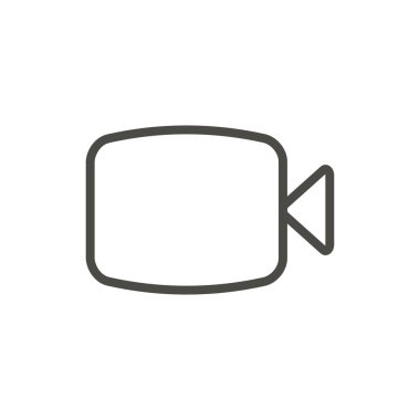 Video kamera simge vektör. Çizgi canlı akışı sembolü.