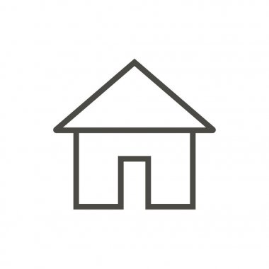 Ev simgesini vektör. Satır ana sayfa sembol.