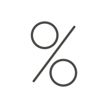 Yüzde simge vektör. Satır iskontosu sembolü.