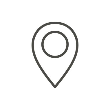 PIN harita simge vektör. Satır konumu sembolü.