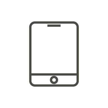 Tablet simge vektör. Satır akıllı aygıt simgesi.
