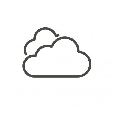 Bulut simge vektör. Satır gökyüzü sembolü.