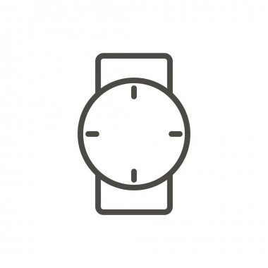 Watch simge vektör. Satır el Saat simgesi.