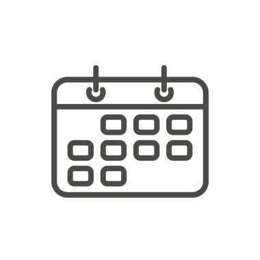 Takvim simge vektör. Satır hatırlatma symboll.