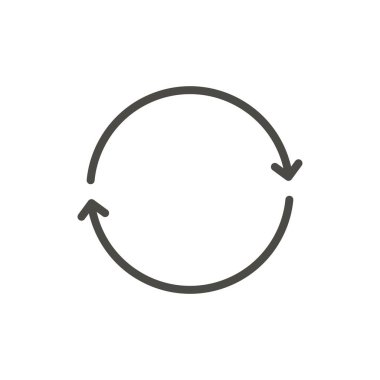 Simge vektör yenileme. Satır sync simgesi.