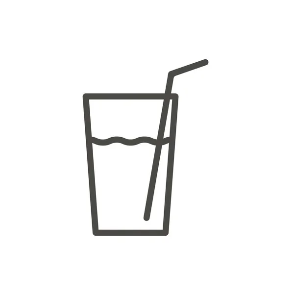 Limonada vector icono. Delinear zumo de limón, símbolo de bebida de línea . — Foto de Stock