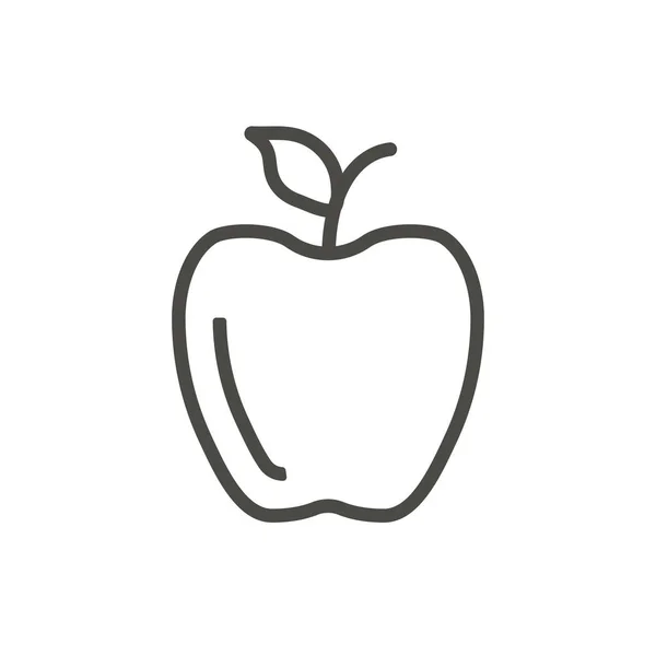 Icono de Apple vector. Esquema de fruta, símbolo de manzana de línea . —  Fotos de Stock