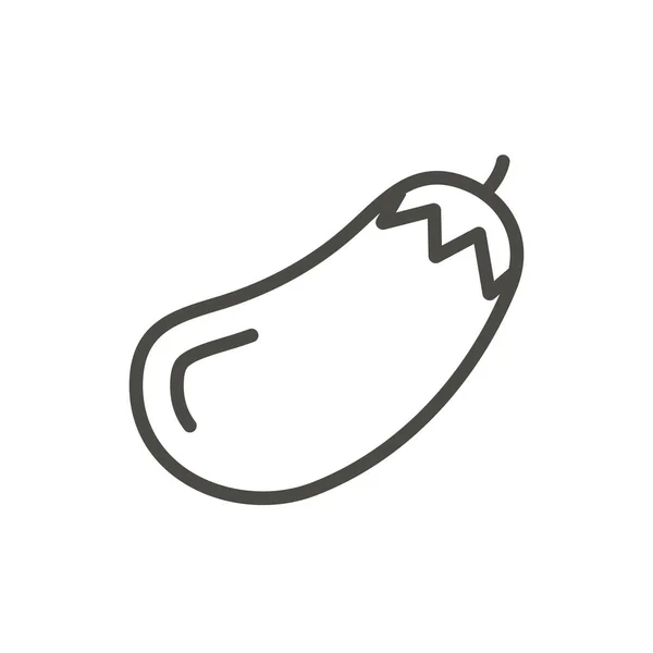 Aubergine pictogram vector. Overzicht van plantaardig voedsel, lijn van aubergines symb — Stockfoto