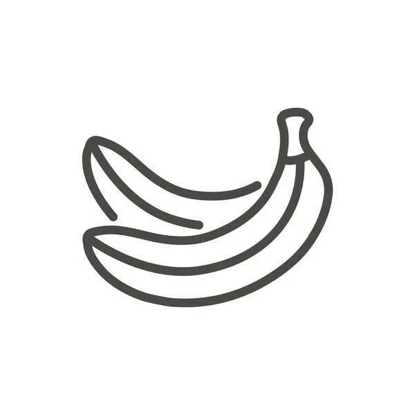 Icono plátano vector. Bosquejo de fruta, línea de plátano símbolo . — Foto de Stock
