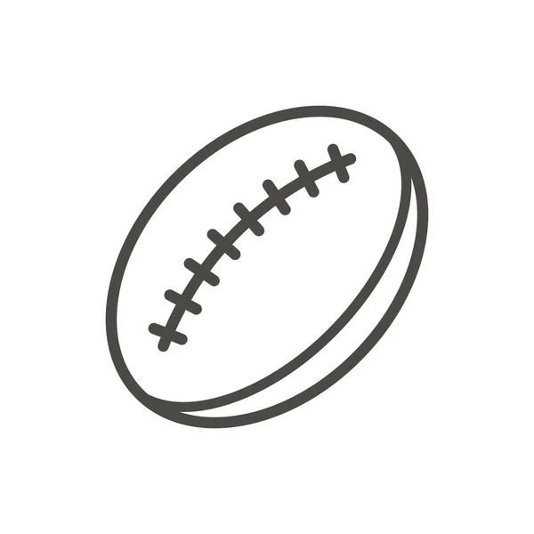 Rugby míč ikona vektor. Liniový symbol ragby. — Stock fotografie