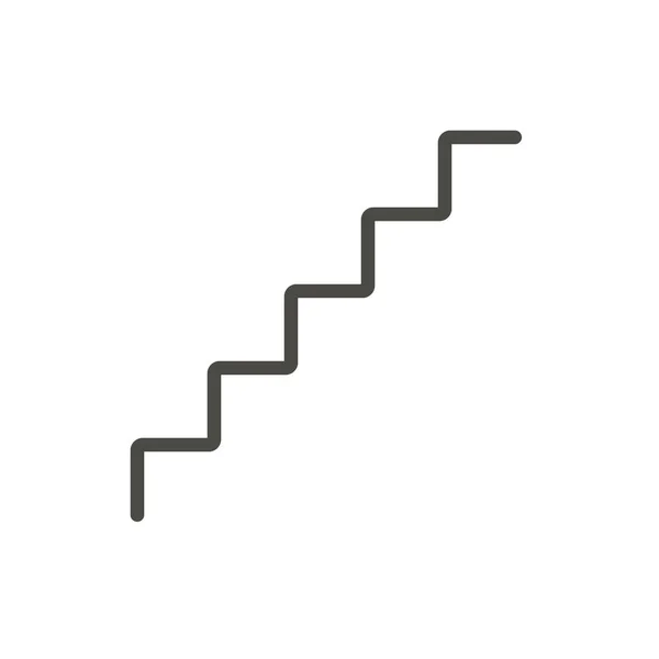 Treppen-Symbol-Vektor. Schlange vor dem Symbol. — Stockfoto