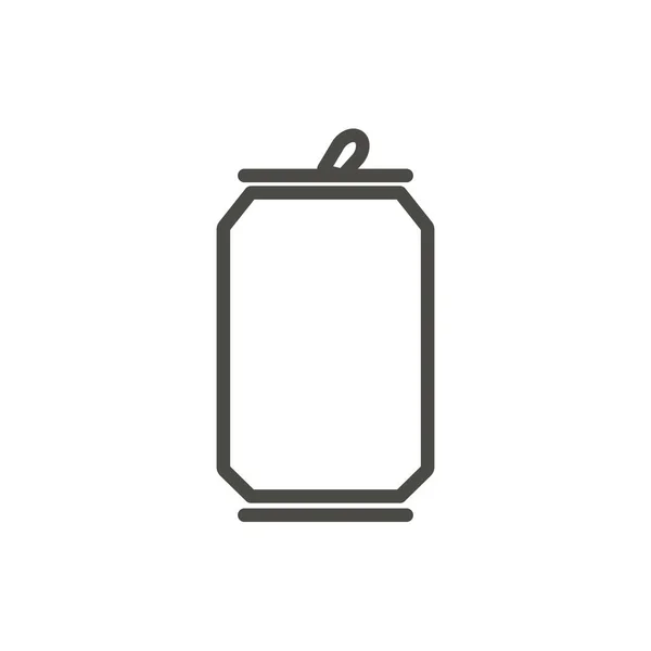 Vetor de ícone de lata de refrigerante. Linha bebida garrafa símbolo . — Fotografia de Stock