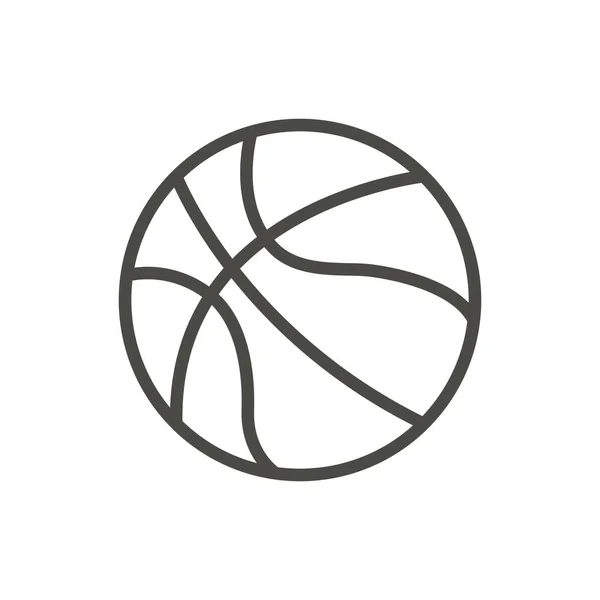 Baloncesto vector icono de la bola. Símbolo cesta línea . —  Fotos de Stock