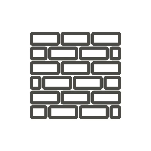 Brick wall icon vector. Line old wall symbol. — Stock Photo, Image
