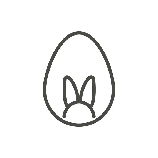 Vetor ícone do ovo de Páscoa. Linha símbolo de ornamento ovo . — Fotografia de Stock