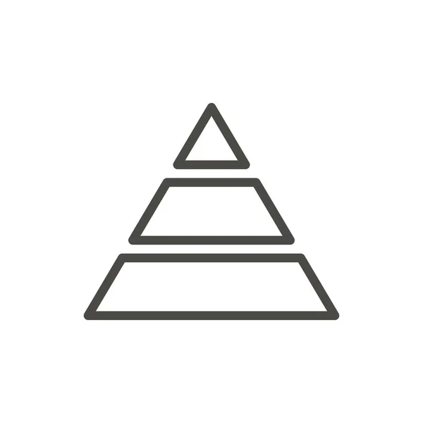 Pyramidensymbolvektor. Linienverkehr Pyramide Symbol. — Stockfoto