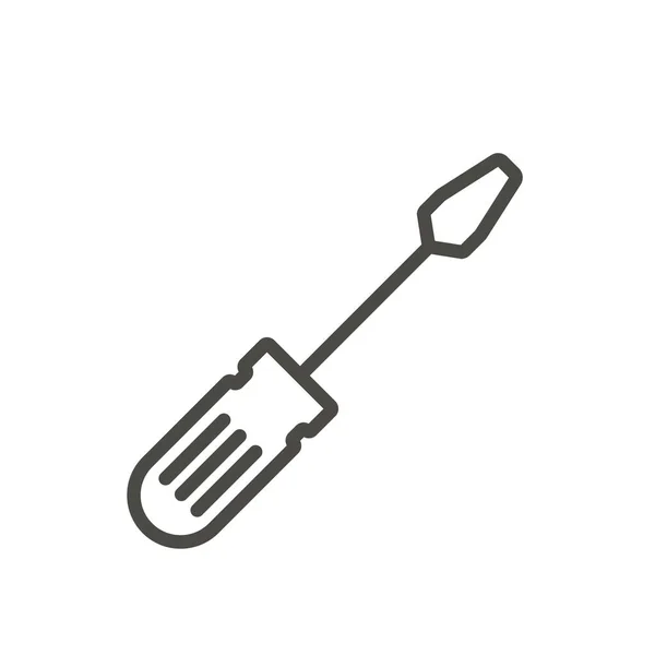 Screwdriver icon vector. Line work tool symbol. — Stock Photo, Image