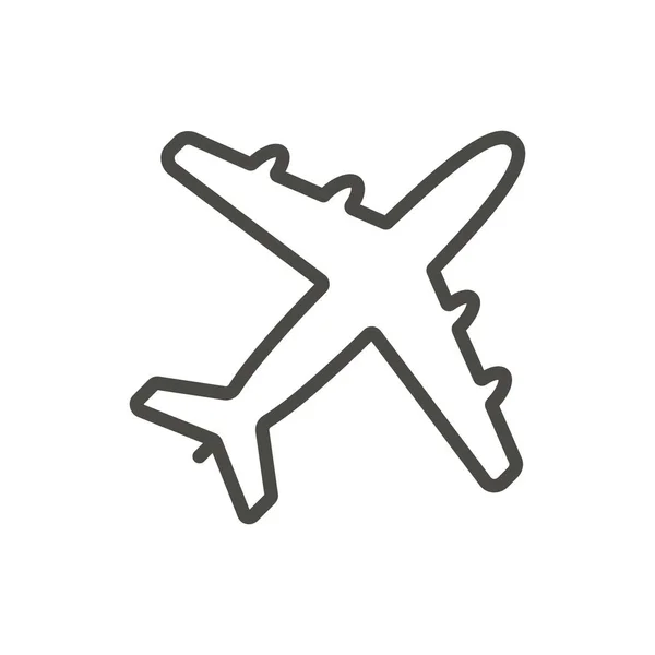 Plane icon vector. Line airplane symbol. — Stock Photo, Image